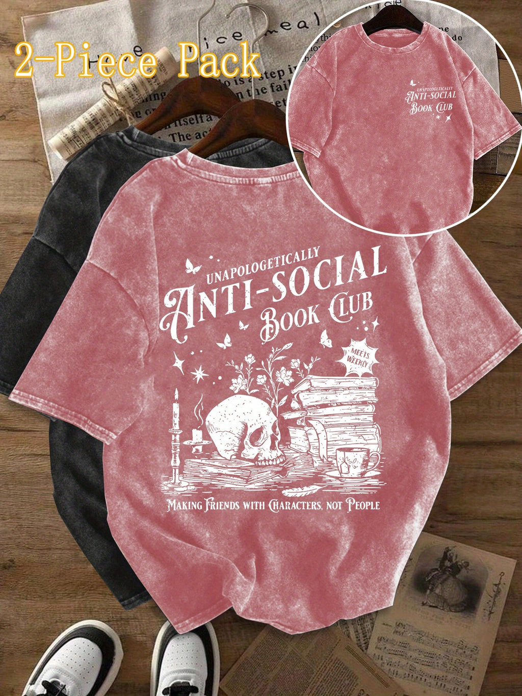 "Unapologetically Anti-Social Book Club" Tee