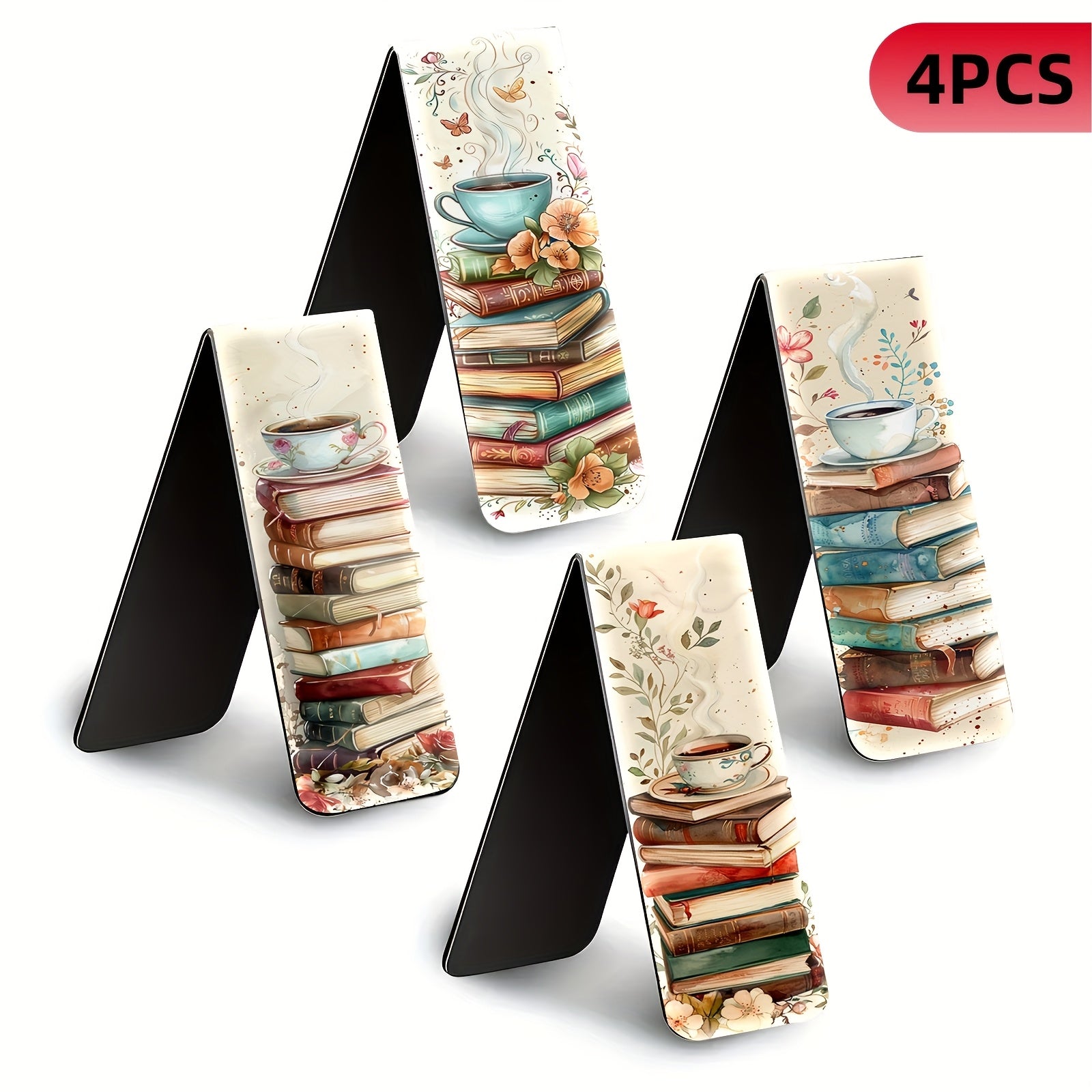 4pcs Magnetic Bookmark Set