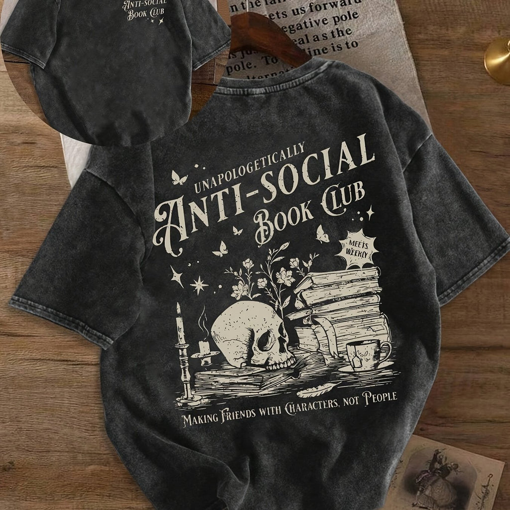 "Unapologetically Anti-Social Book Club" Tee
