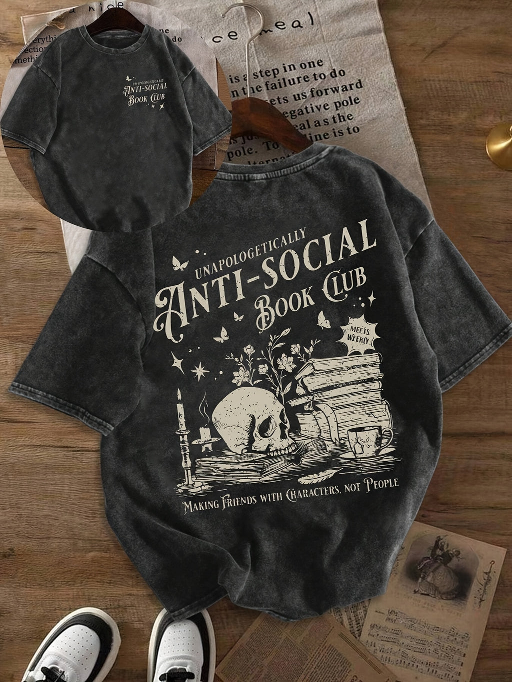 "Unapologetically Anti-Social Book Club" Tee