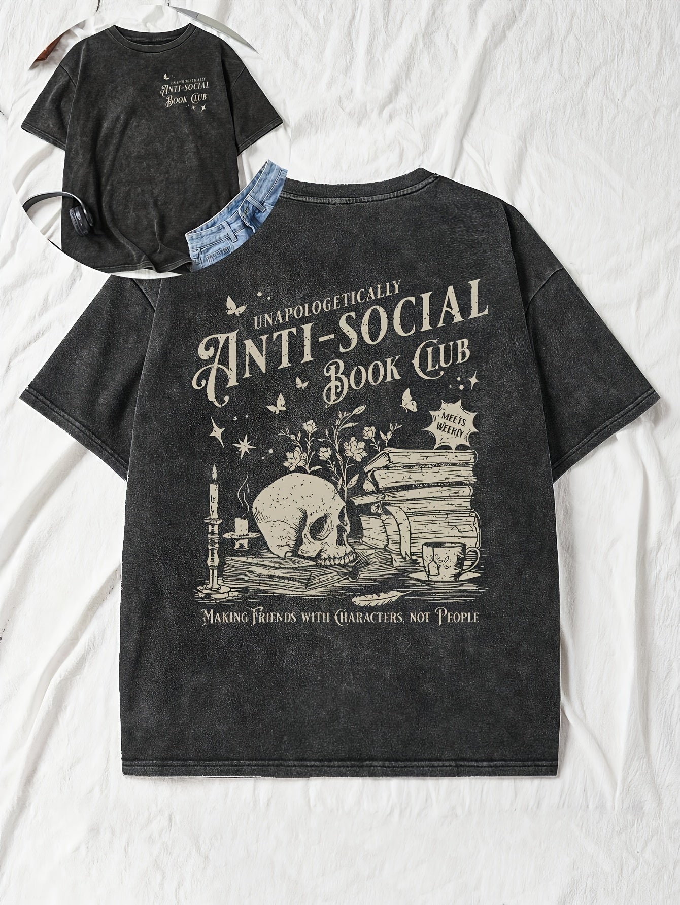 "Unapologetically Anti-Social Book Club" Tee