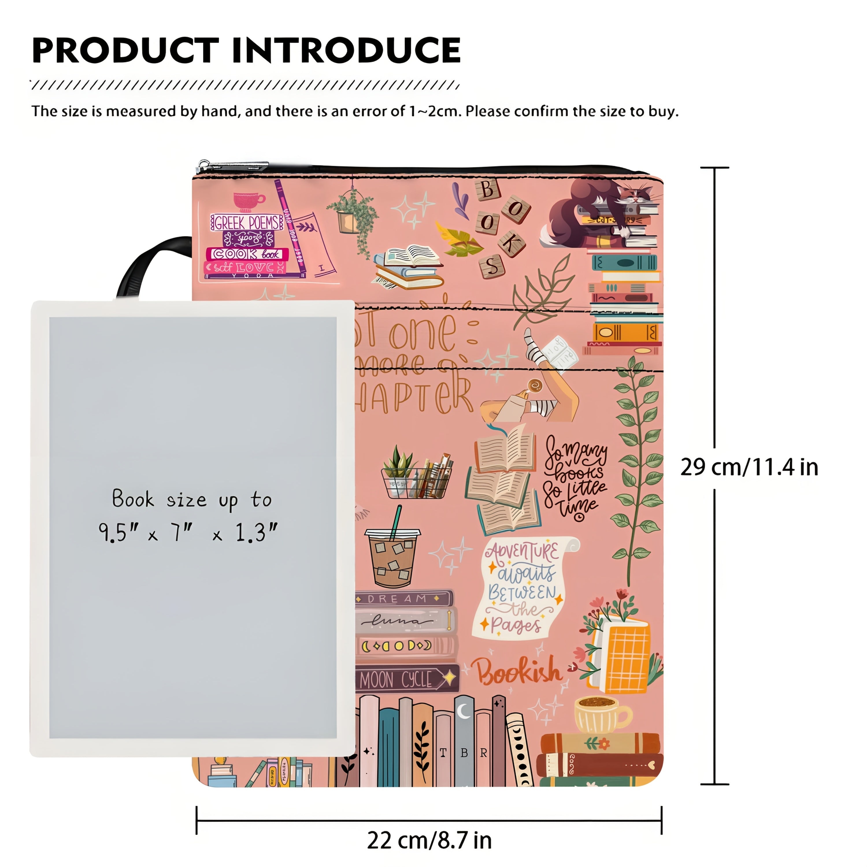 Pink Book Sleeve Bag