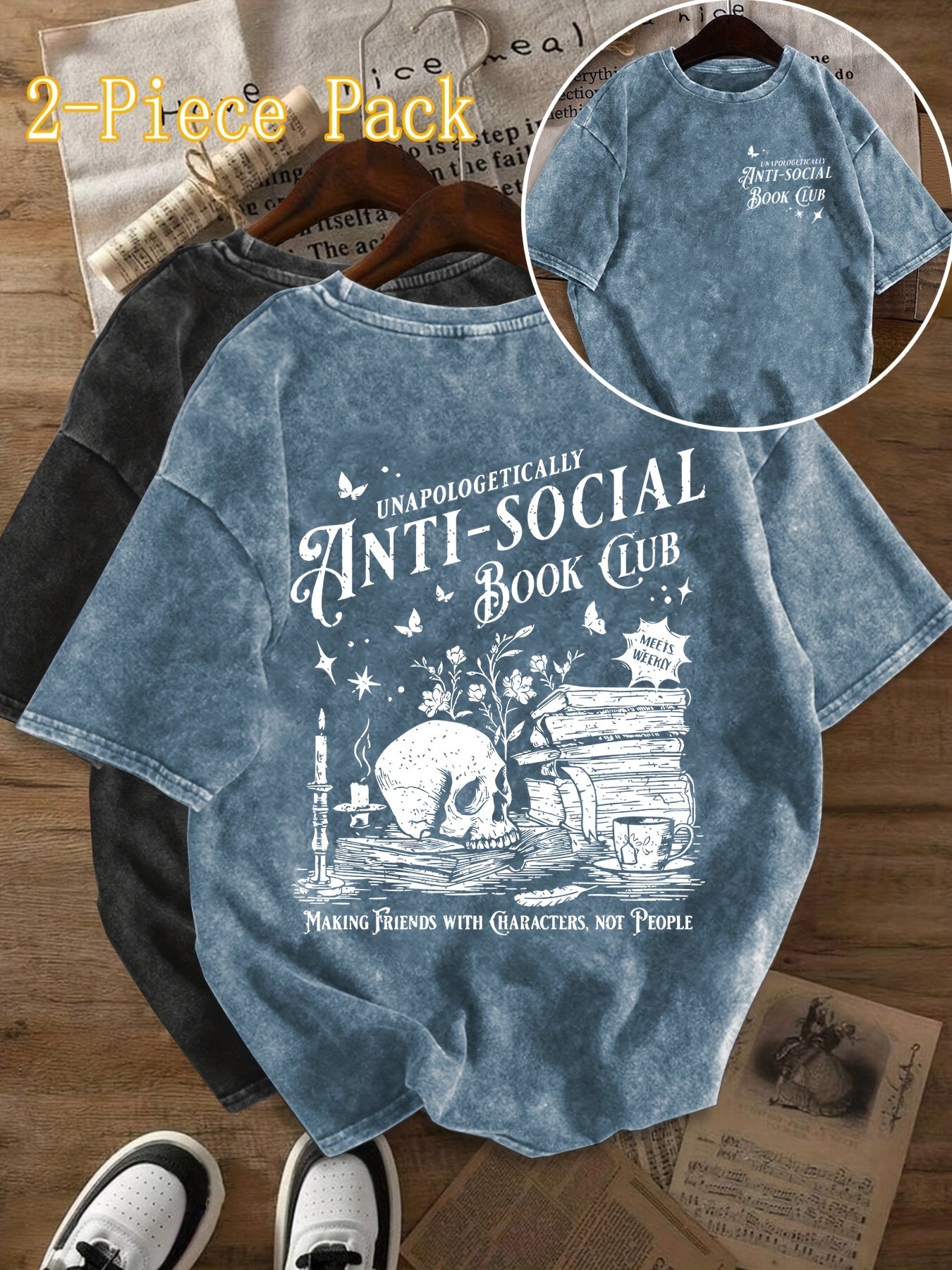 "Unapologetically Anti-Social Book Club" Tee