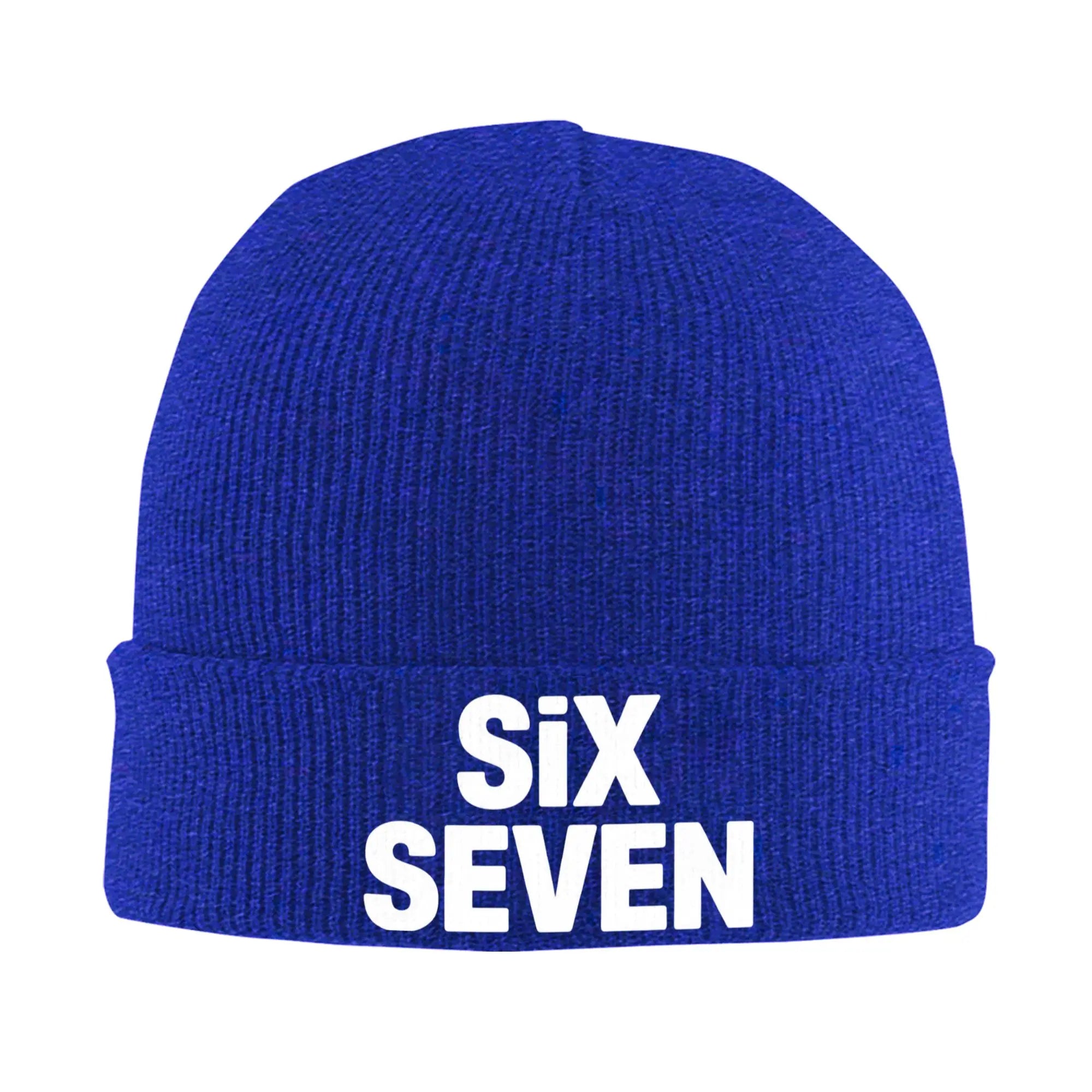 Fun Six Seven 67 Meme Viral Gen Alpha Slang Design Knit Hat Retro Caps Adult Kpop Beanie Hats Winter Design Warm Bonnet Hats