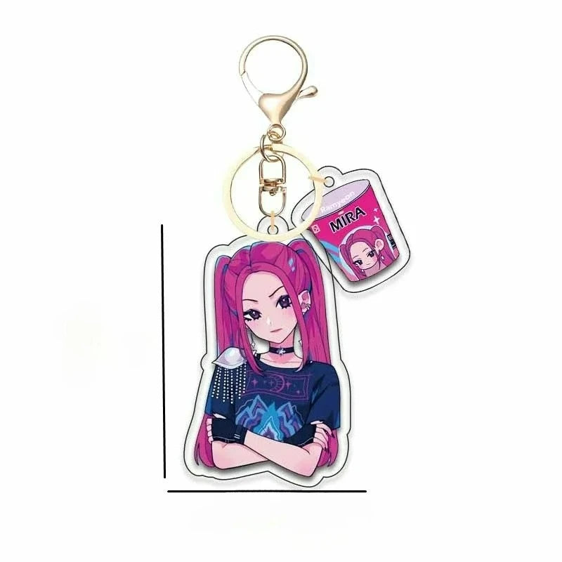 Kpop Demon Hunters Huntrix Saja Boys Keychains for Accessories Jewelry Rumi Zoey Jinu Mira Sold My Soul Keyrings Fans Gifts