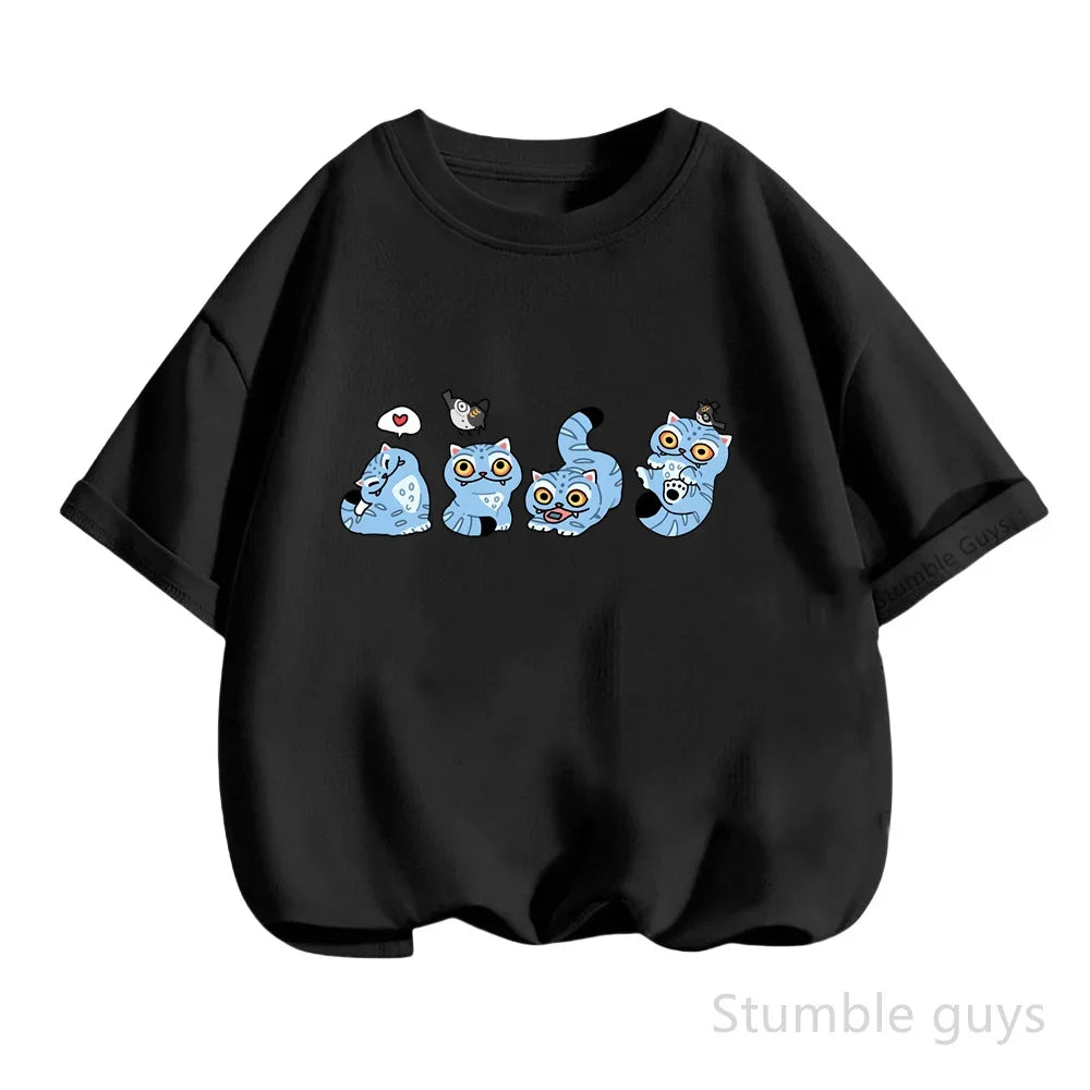 Kpop Demon Hunters T-Shirt Kids Short Sleeve Casual Fashion Summer Boys Girls Anime Clothes