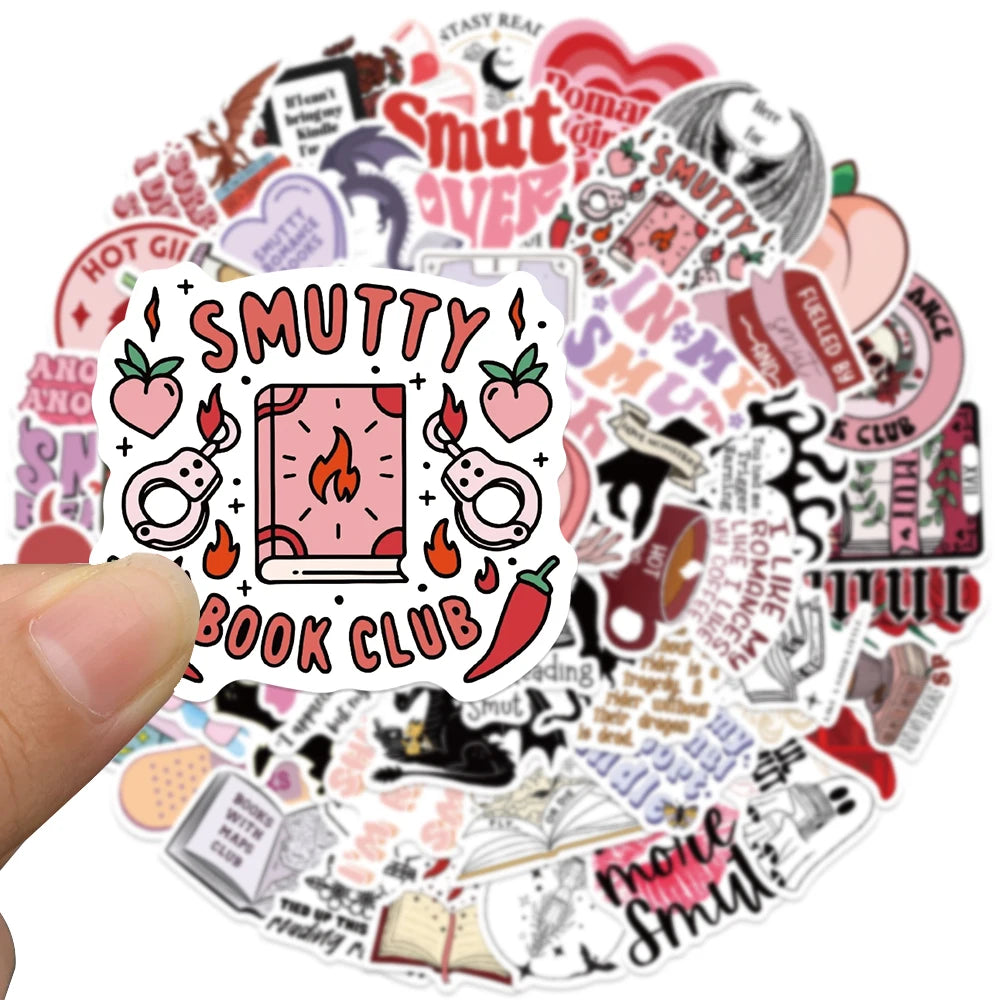 50PCS Smutty Dark Romance Bookish Stickers