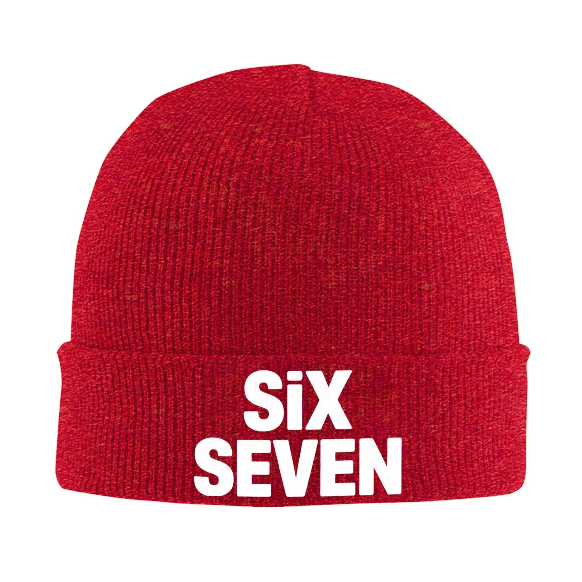 Fun Six Seven 67 Meme Viral Gen Alpha Slang Design Knit Hat Retro Caps Adult Kpop Beanie Hats Winter Design Warm Bonnet Hats