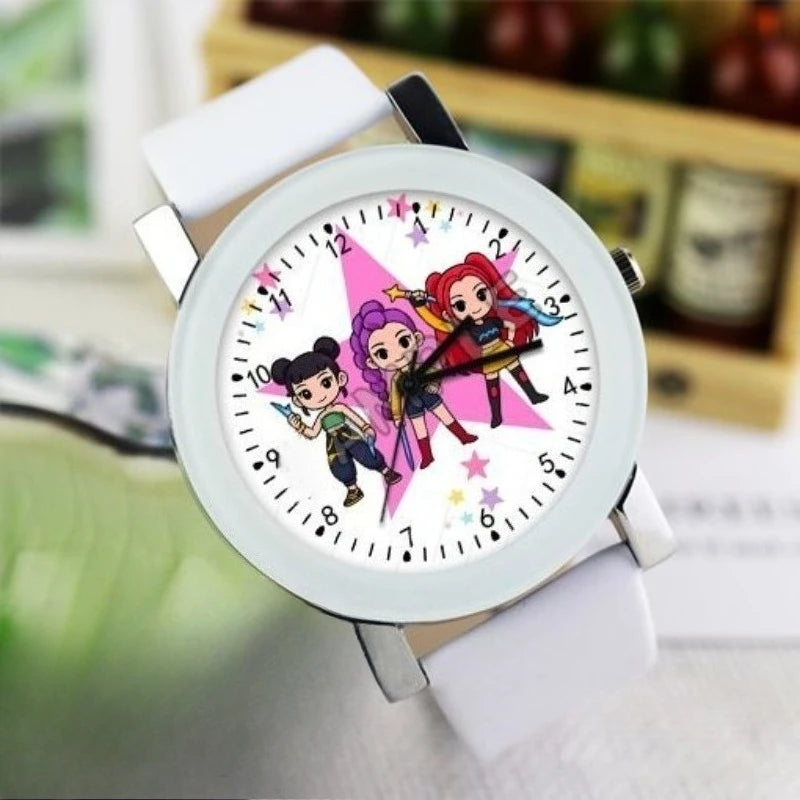KPop Demon Hunters Rumi Zoey Mira Creative Cartoon Watches for Elementary and Middle School Students Two-dimensional Wristwatch