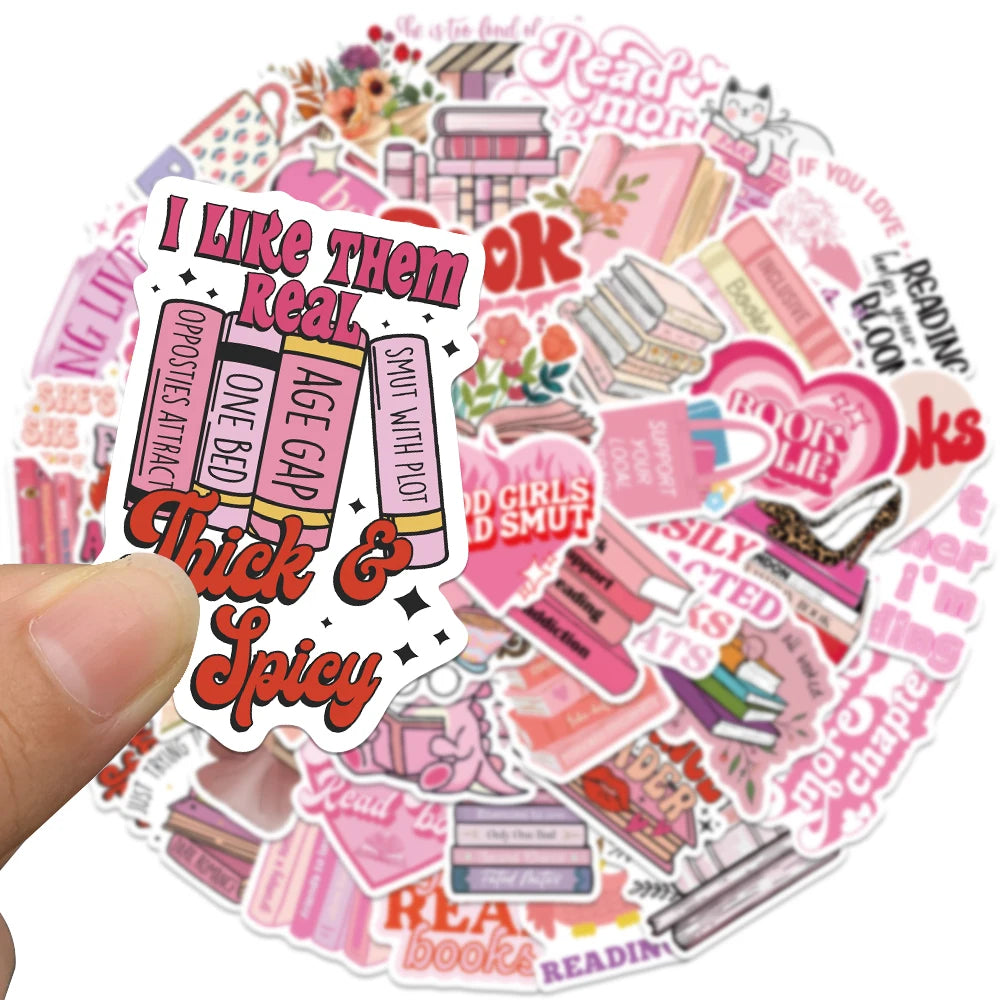50PCS Smutty Dark Romance Bookish Stickers