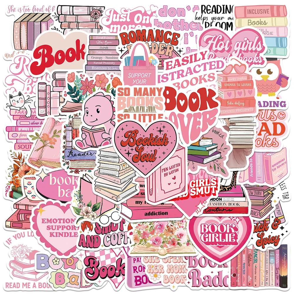 50PCS Smutty Dark Romance Bookish Stickers