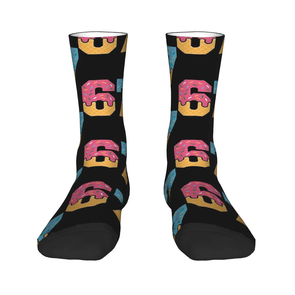 67 Ice Cream Drip Meme Six Seven Gen Alpha Slang Socks Anti-Slip Stockings Adults Men Quality Running Socks Winter Casual Socks