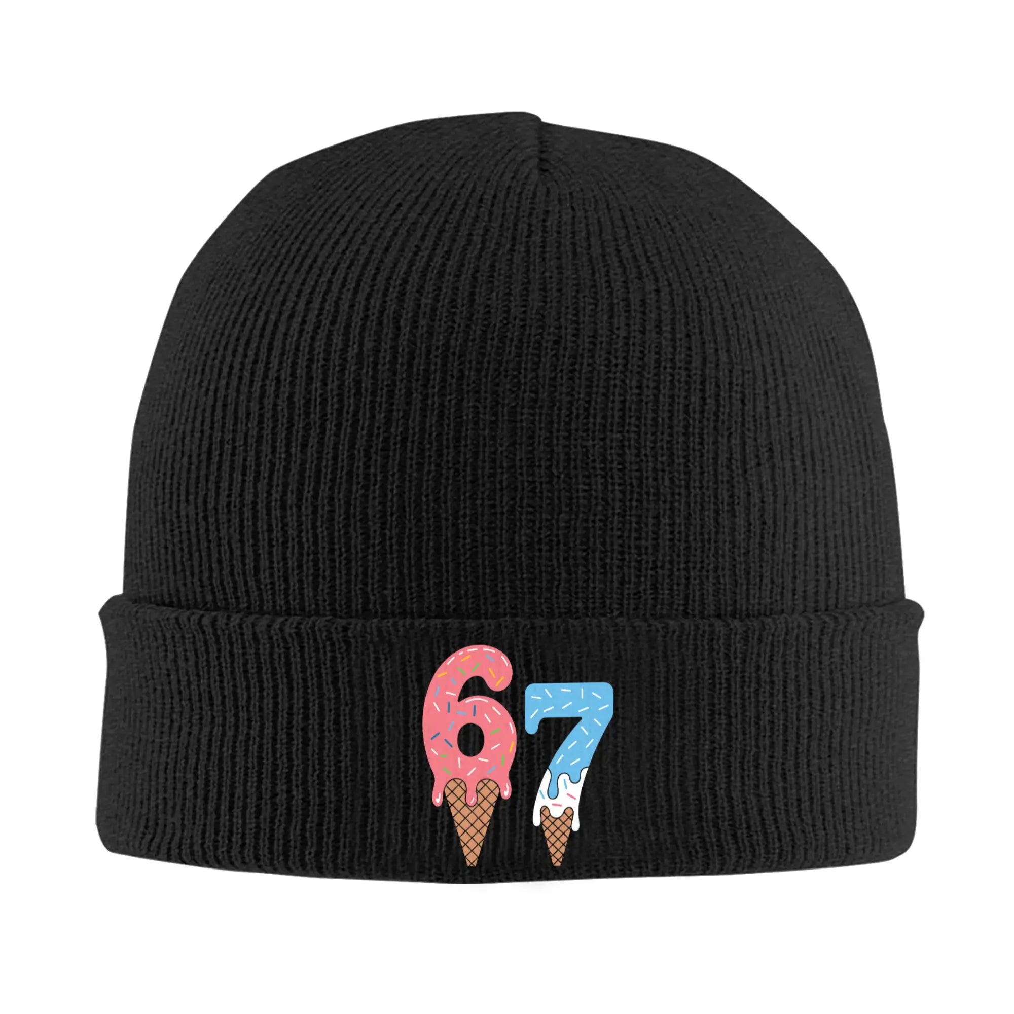Funny Hands Six Seven 6 7 Meme Knitted Caps for Women Men Beanie Winter Hats Acrylic  Casual Melon Cap
