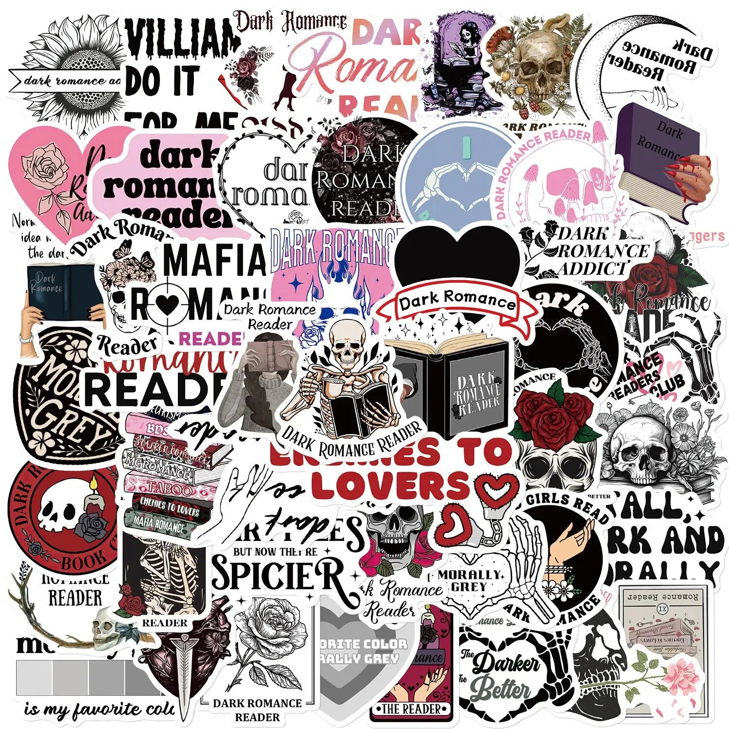 10/50/100pcs Mix Smut Dark Romance Stickers