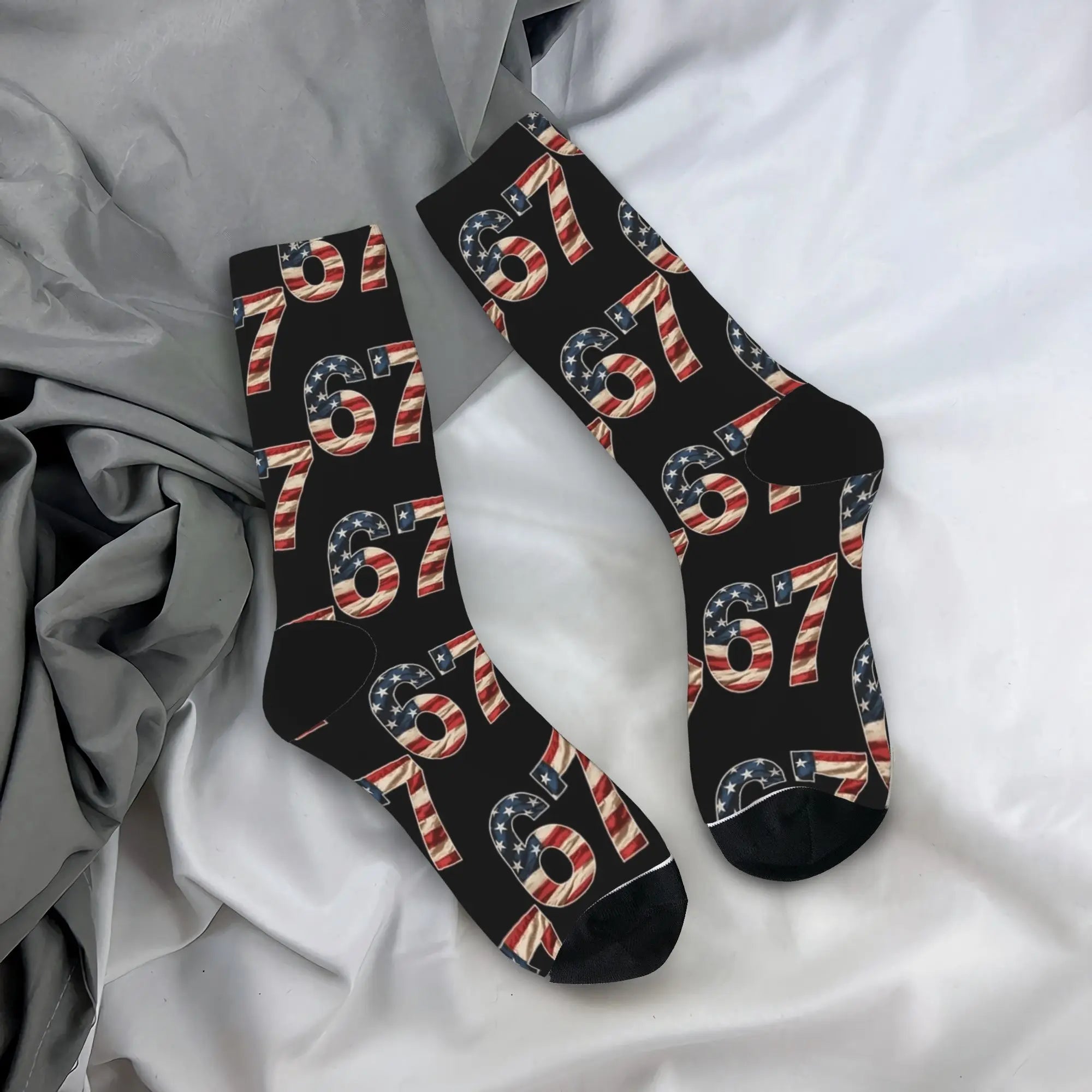 Six Seven Bruh Skeleton 67 Stockings  Fashion Socks Women Men Soft Socks Winter Cycling Design Anti Skid Socks Birthday Present