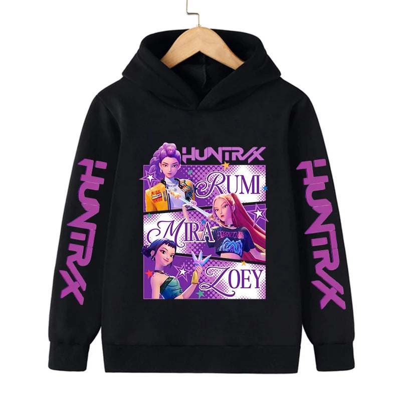 2026 New in Fashio Style Hoodie Kids Kpop Demon Hunters Children's Sweatshirt Cute Tiger Harajuku Hoody for Boys Girls Unisex