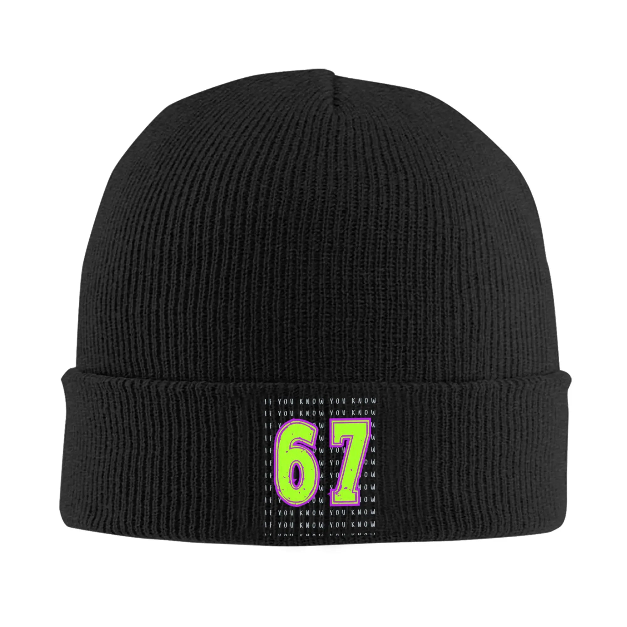 Funny Hands Six Seven 6 7 Meme Knitted Caps for Women Men Beanie Winter Hats Acrylic  Casual Melon Cap