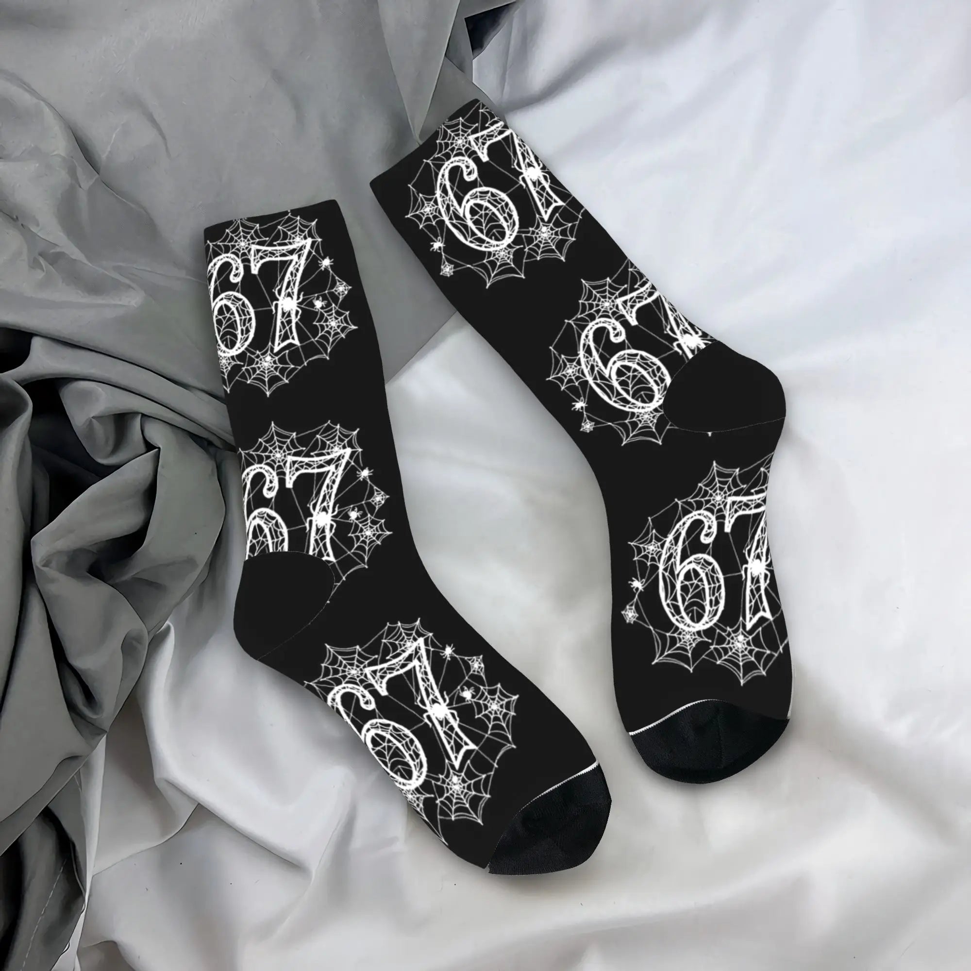 67 Ice Cream Drip Meme Six Seven Gen Alpha Slang Socks Anti-Slip Stockings Adults Men Quality Running Socks Winter Casual Socks