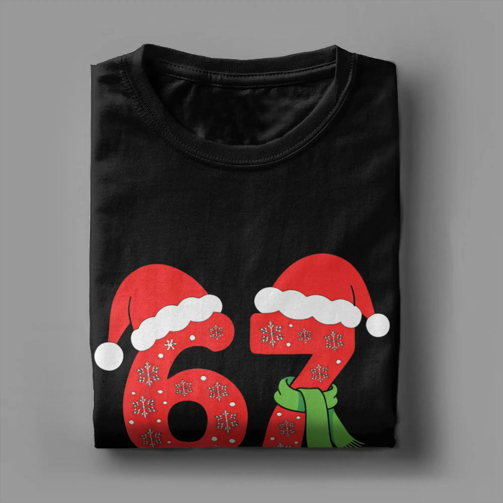 67 Christmas Six Seven Snow Brainrot Meme Kids Teens Boys  Graphic Printing T Shirts for Men Women  Pure Tee Shirt Clothes
