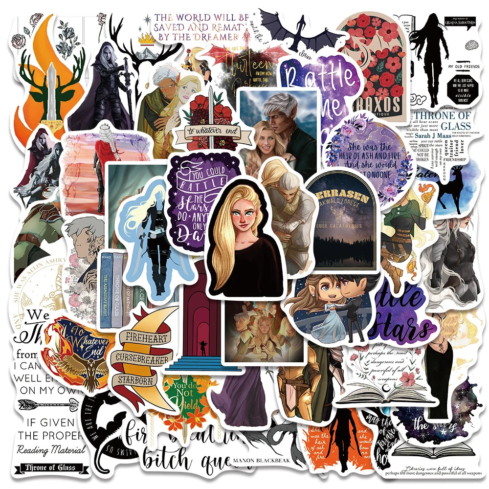 50PCS Smutty Dark Romance Bookish Stickers