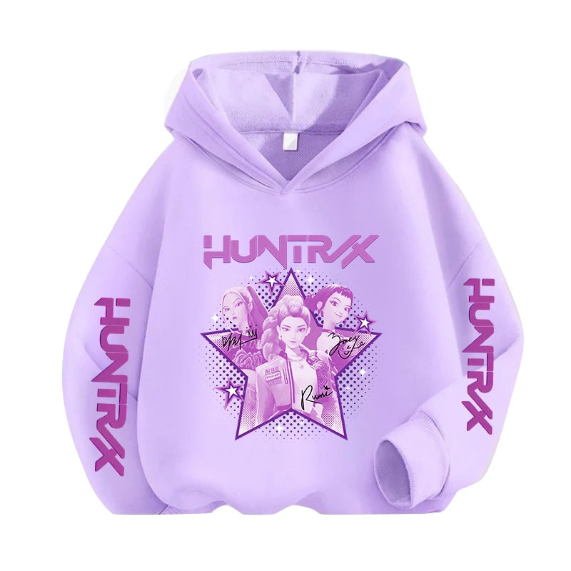 2026 New in Fashio Style Hoodie Kids Kpop Demon Hunters Children's Sweatshirt Cute Tiger Harajuku Hoody for Boys Girls Unisex