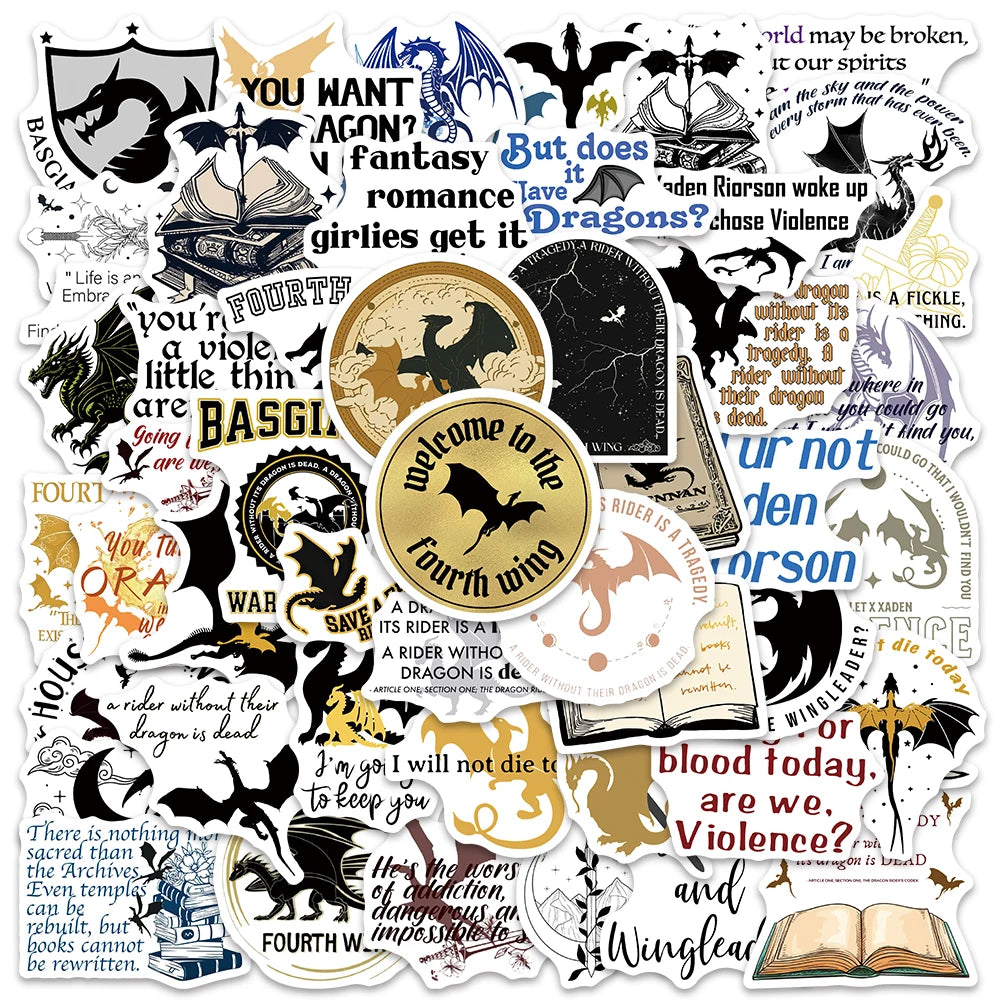 50PCS Smutty Dark Romance Bookish Stickers