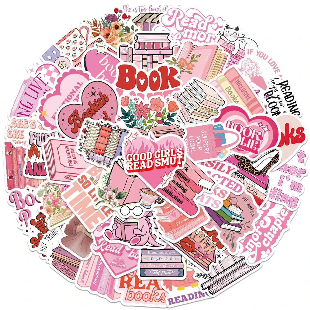 50PCS Smutty Dark Romance Bookish Stickers