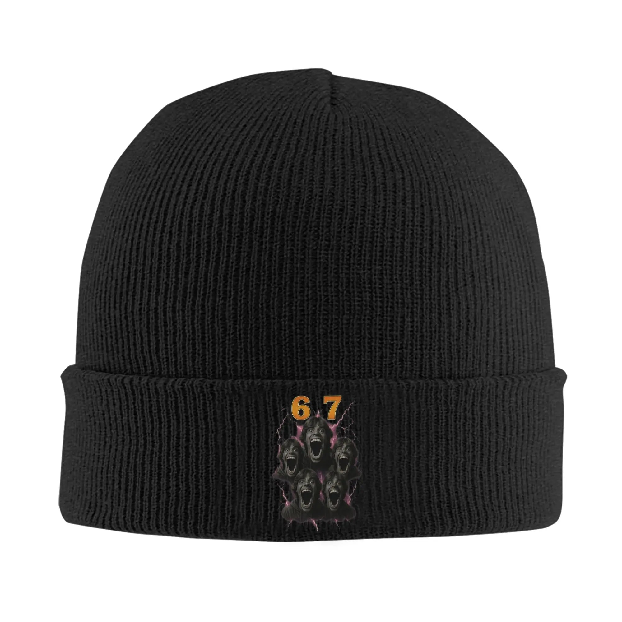 Funny Hands Six Seven 6 7 Meme Knitted Caps for Women Men Beanie Winter Hats Acrylic  Casual Melon Cap