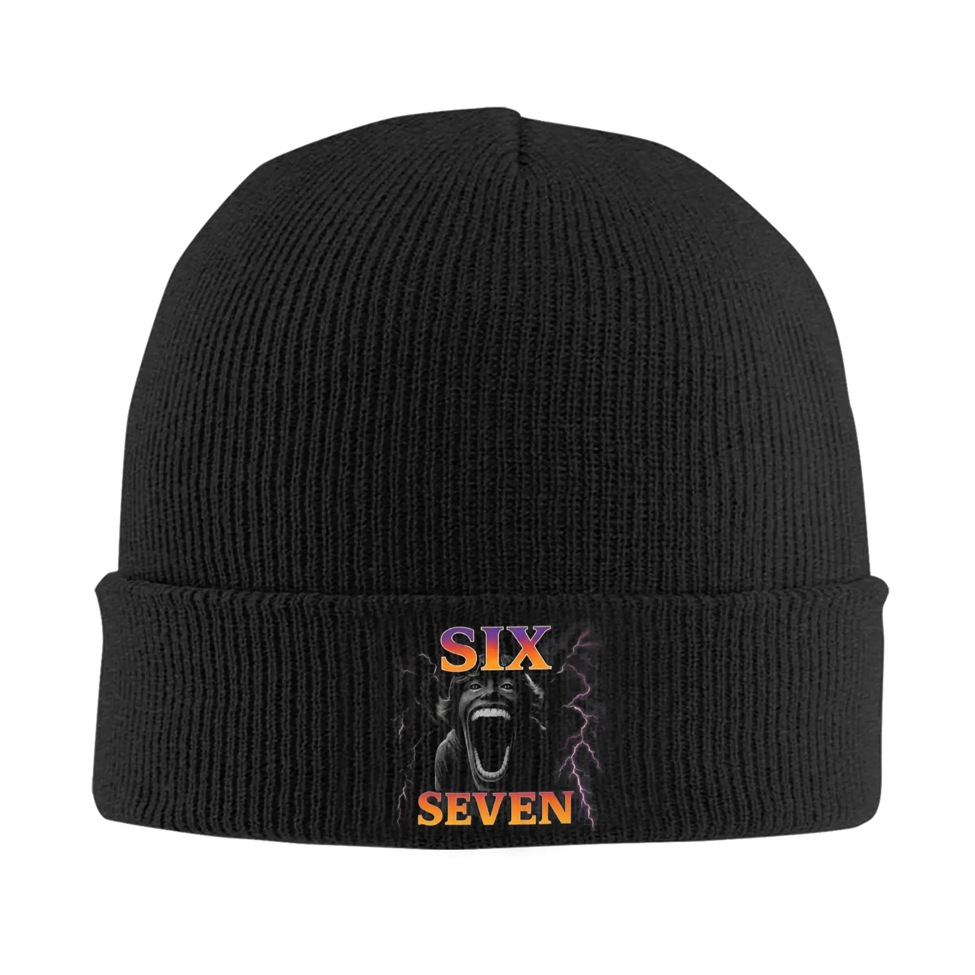 Funny Hands Six Seven 6 7 Meme Knitted Caps for Women Men Beanie Winter Hats Acrylic  Casual Melon Cap