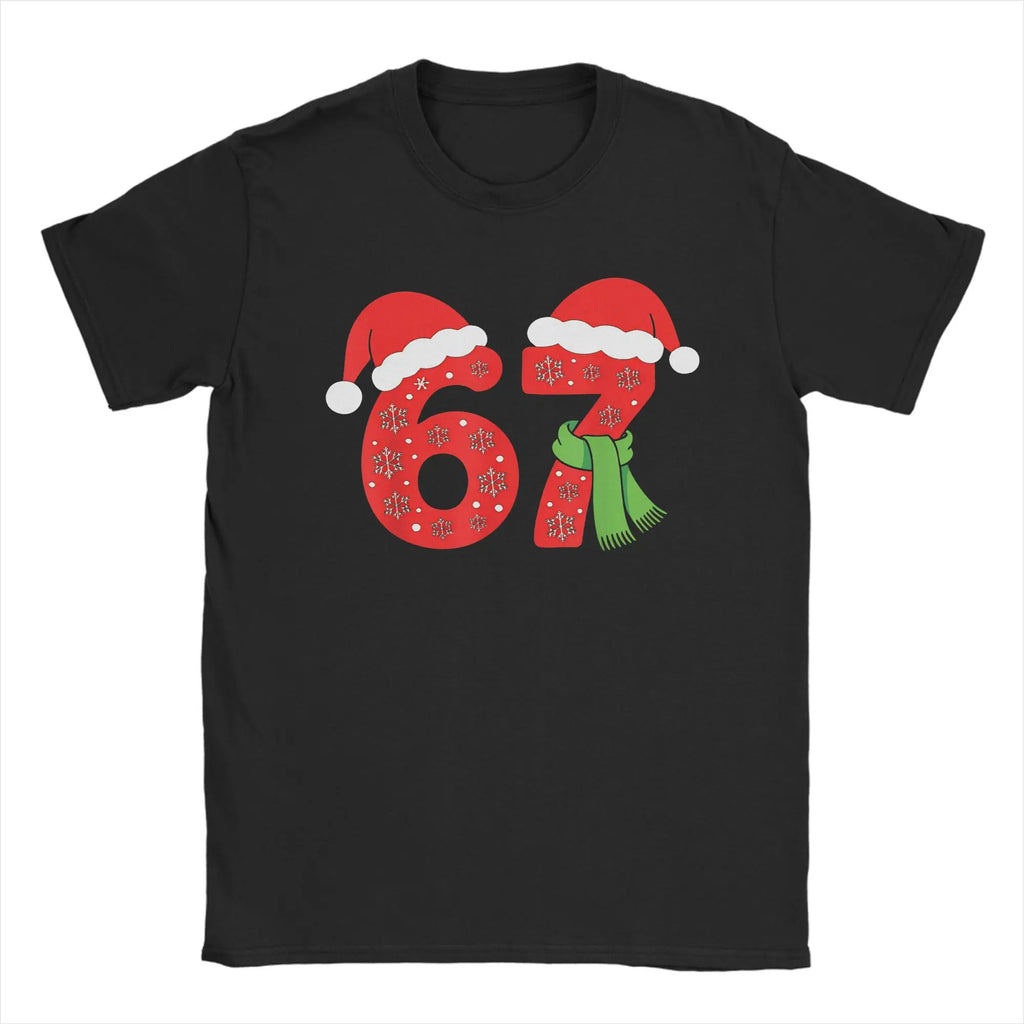 67 Christmas Six Seven Snow Brainrot Meme Kids Teens Boys  Graphic Printing T Shirts for Men Women  Pure Tee Shirt Clothes