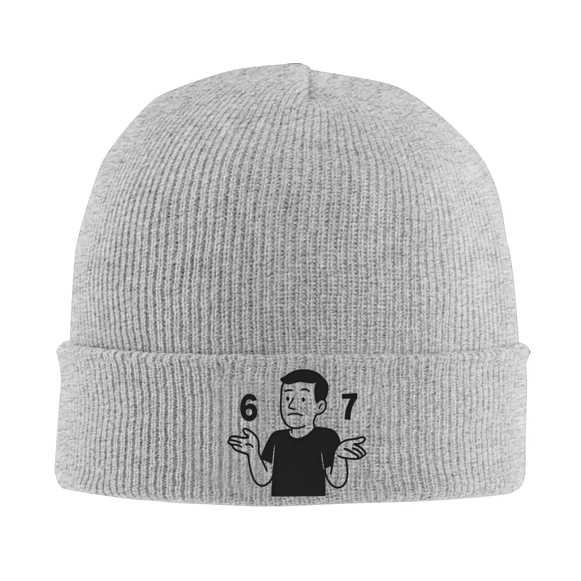 Funny Hands Six Seven 6 7 Meme Knitted Caps for Women Men Beanie Winter Hats Acrylic  Casual Melon Cap