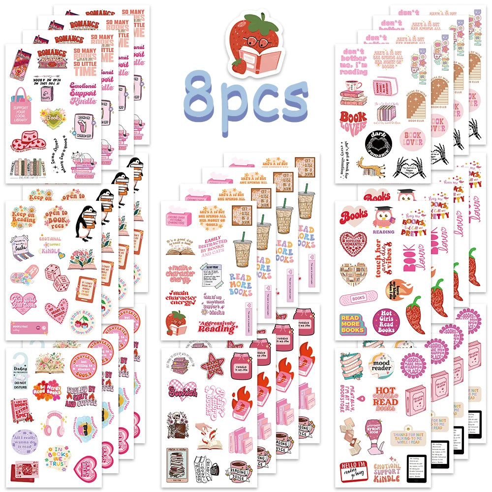 50PCS Smutty Dark Romance Bookish Stickers