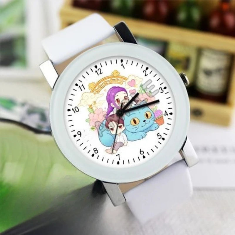 KPop Demon Hunters Rumi Zoey Mira Creative Cartoon Watches for Elementary and Middle School Students Two-dimensional Wristwatch