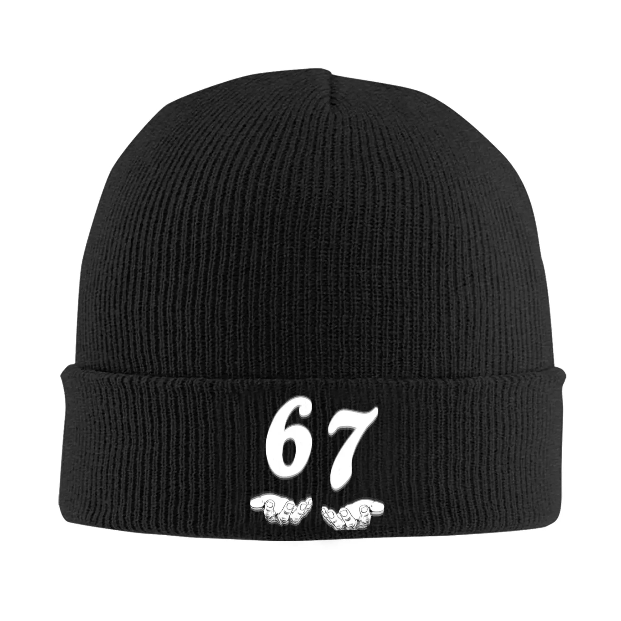 Funny Hands Six Seven 6 7 Meme Knitted Caps for Women Men Beanie Winter Hats Acrylic  Casual Melon Cap