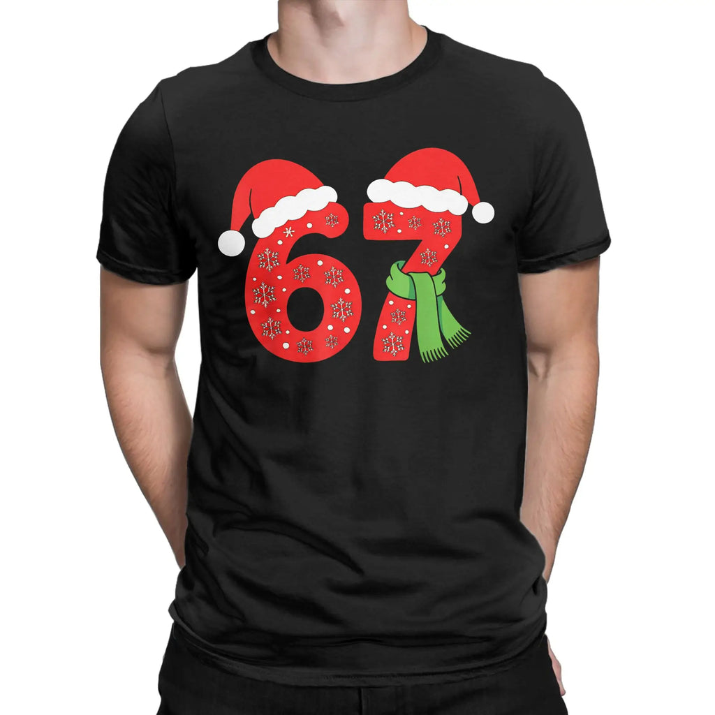 67 Christmas Six Seven Snow Brainrot Meme Kids Teens Boys  Graphic Printing T Shirts for Men Women  Pure Tee Shirt Clothes
