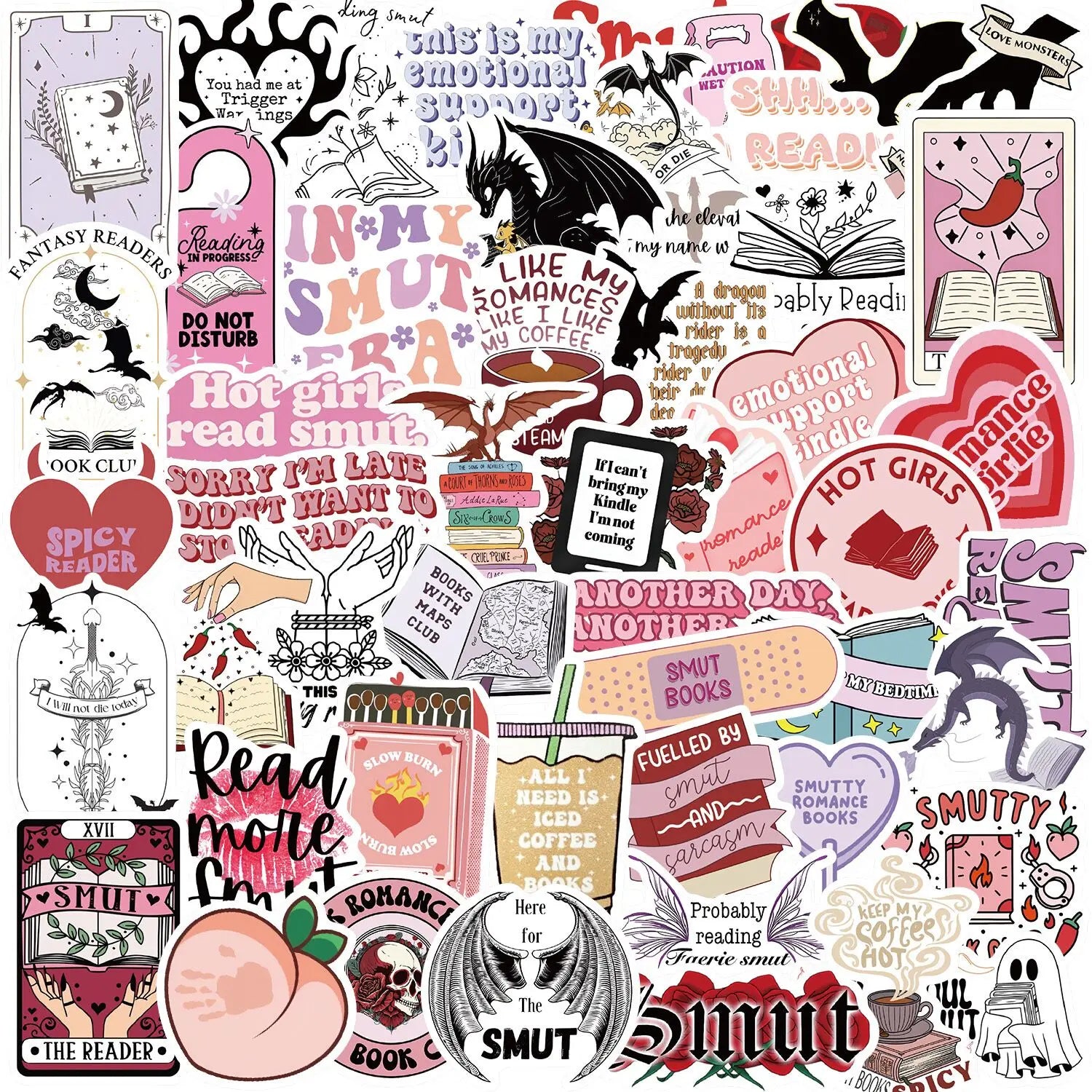 10/50/100pcs Mix Smut Dark Romance Stickers