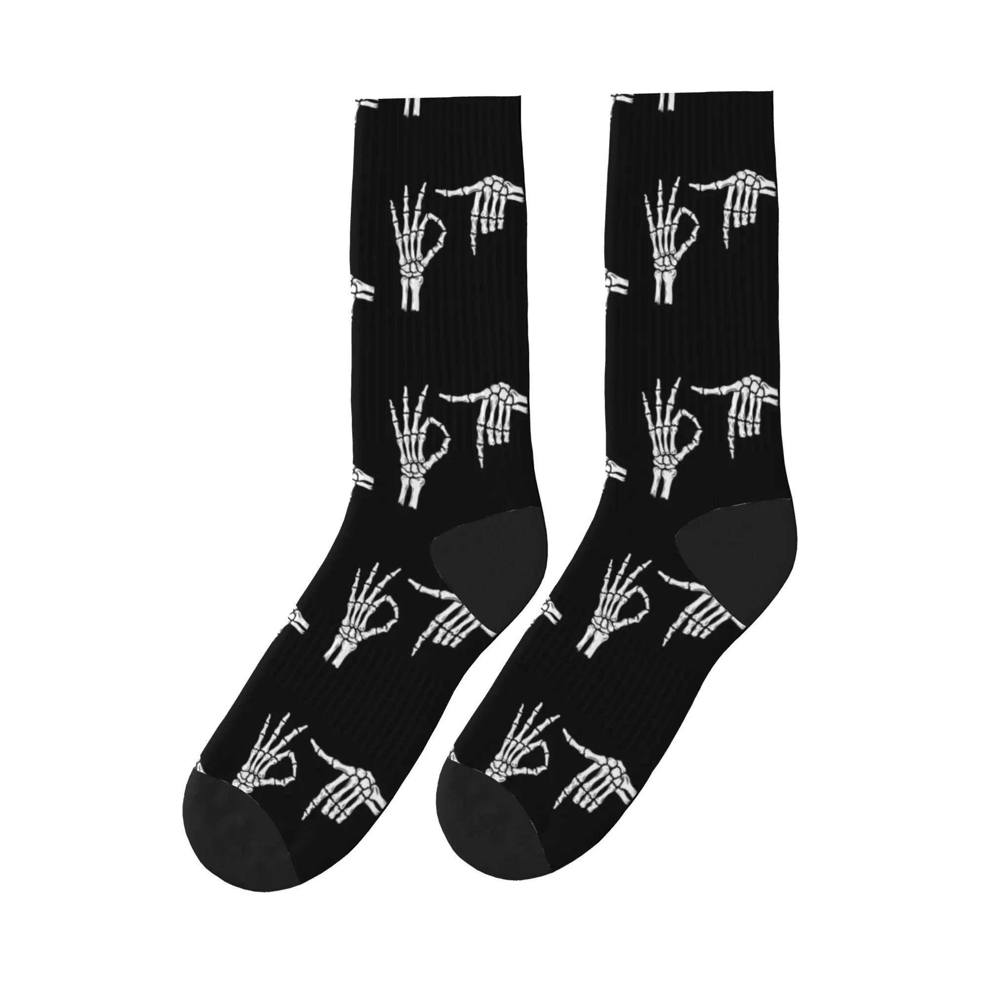 Christmas Number 67 Xmas Lights Santa Hat Sixty Seven Socks Gothic Stockings Adults Men Warm Soft Running Sports Socks Winter
