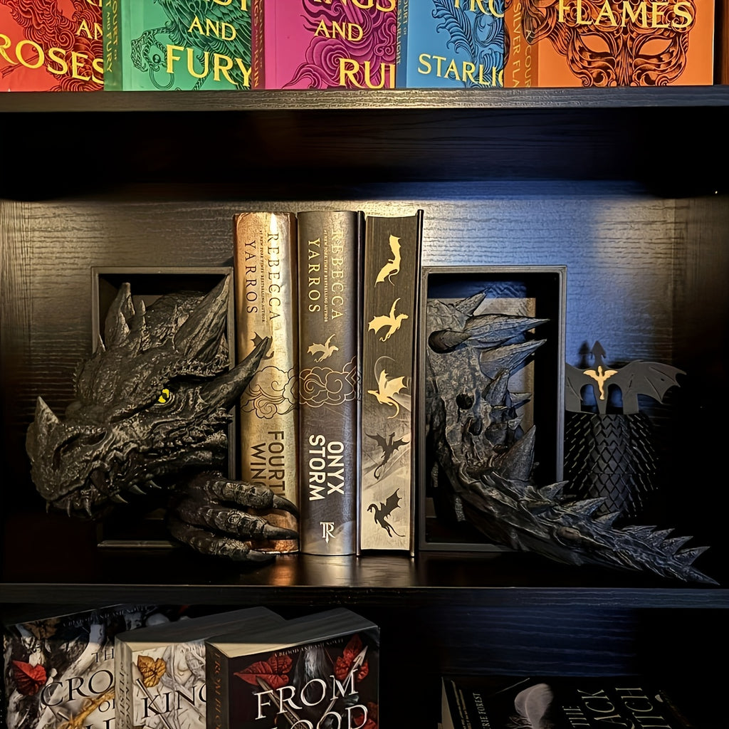 2pcs Bookshelf Dragon Decor