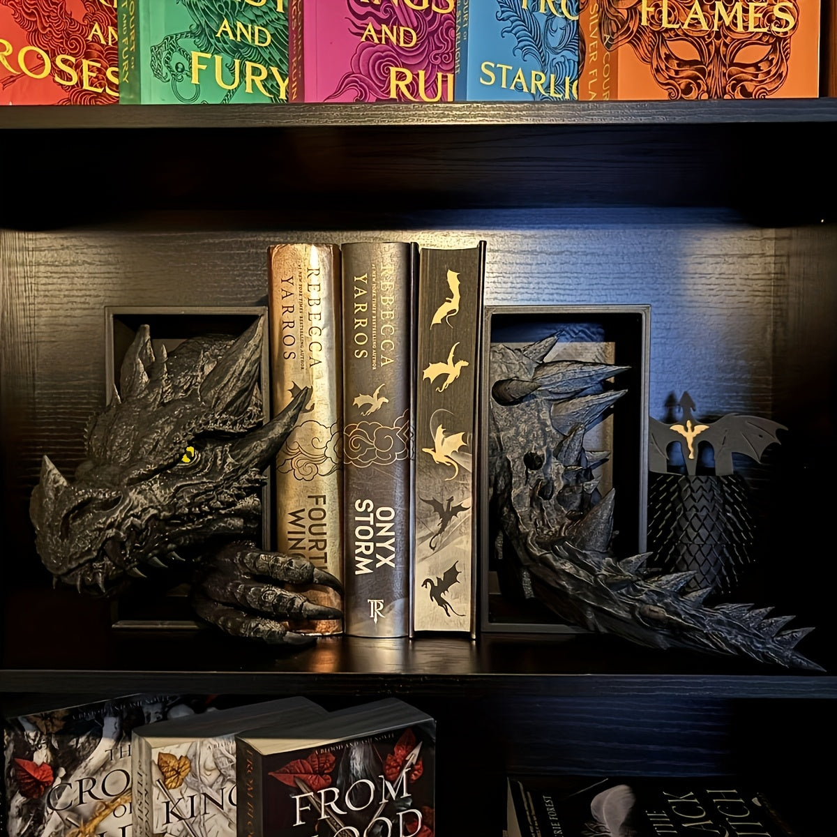 2pcs Bookshelf Dragon Decor